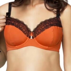 Cake Maternity Ginger Macaroon
Underwire Nursing Bra Orange/Black Lace
36C NWT